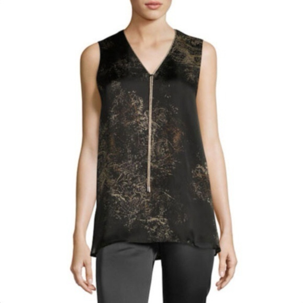 Lafayette 148 Julieta 100% Silk Paisley Blouse Size S